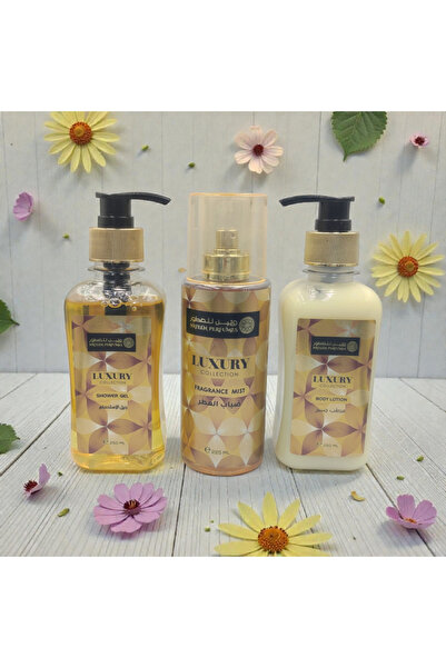 AJMAL RIWAYA مجموعة عناية باليشره لوشن +شور جل+معطر