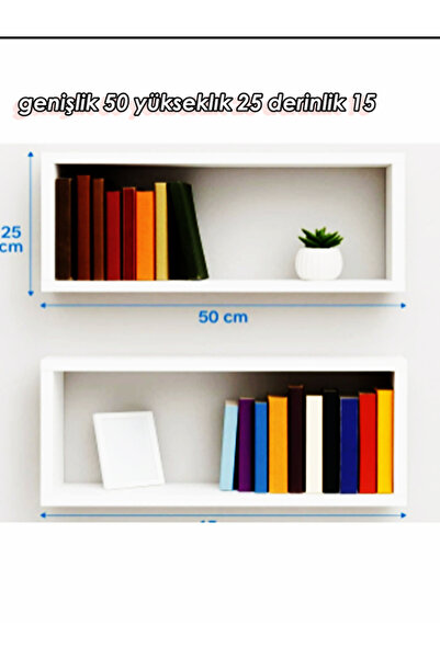 rymoble Duvara Monte Kitaplık Beyaz 2 Li Raf Duvar Rafı, Düzenleyici