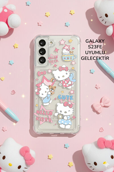 Kılıforyum حافظة لهاتف سامسونج جالاكسي S23FE حافظة شفافة على شكل حرف G مع حام...