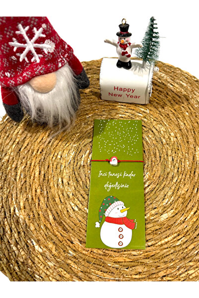 FIERA JEWELRY Santa Claus New Year Adjustable Rope Bracelet with New Year Card