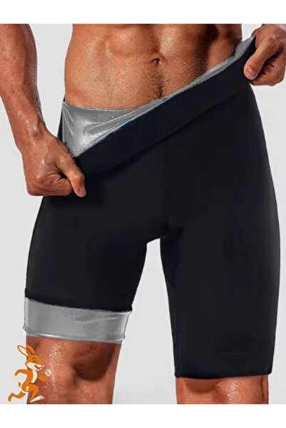 FİT TİME شورت ساونا للرجال مكون من 5 طبقات يوفر تعرقًا حراريًا مكثفًا