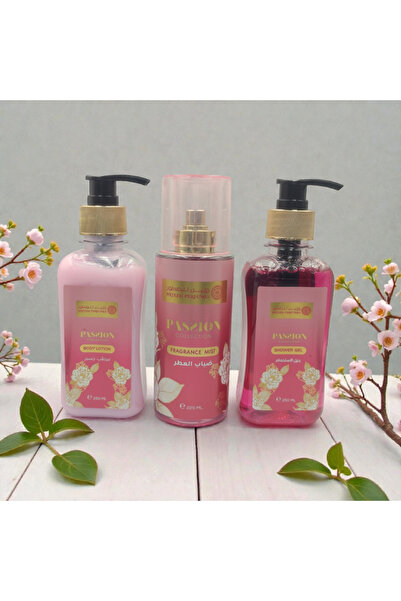 Passion مجموعة عناية بالبشره لوشن+شور جل+معطر