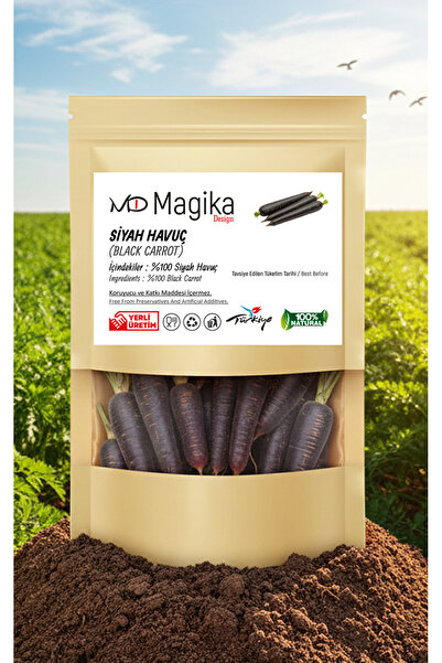 Magika Design Siyah Havuç - Şalgam - 1 KG - Taze Hasat - Yerli Üretim - %100 Doğal, %100 Taze, %100 Yerli