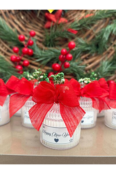 cacagift design Mika Şeker Kutulu Yılbaşına Özel Mum 1 Adet (Yılbaşı Konsepti...