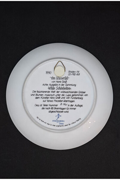 FÜRSTENBERG In the Waterfall Series 1990 Year Wild Beauties Porcelain Wall Plate 22 cm