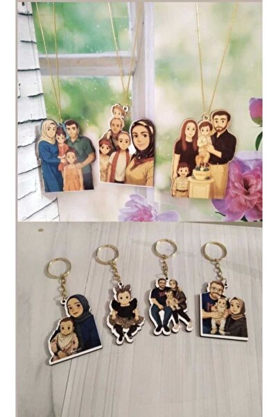 Özel Tasarım Kişiye Özel Resimli Anahtarlık ve Araç Süsü