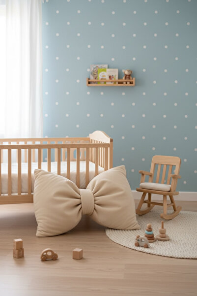 JACA Plush Bowknot Appearance XXL Throw Pillow Decorative Fabric Pillow Inner Filled Bowknot Throw Pillow