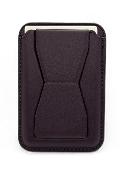 Paladyum Case Magsafe Compatible Purple Stand Card Holder