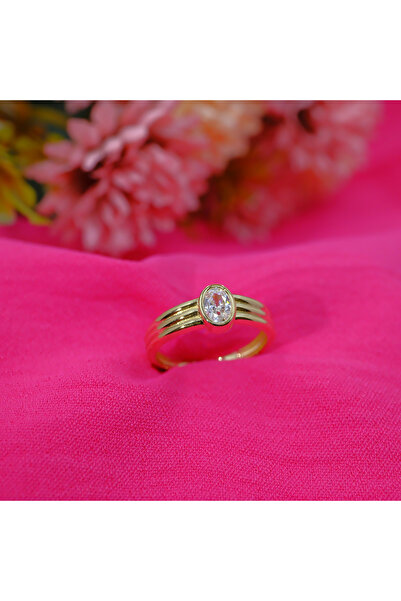 FasekGold Ajda yüzük 925 Ayar 1,00 ct Gümüş Yüzük