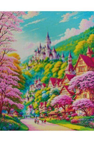 mentaş grup Diamond Painting Beaded Tapestry Mosaic Puzzle Crystal Stone Board 40X30 Kit Full Set