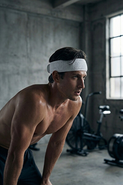 Salvia Dione Bandă pentru păr și transpirație pentru bărbați - Bandă pentru cap cu velcro reglabilă, anti-alunecare, fotbal, baschet, fitness, tenis, sală de gimnastică