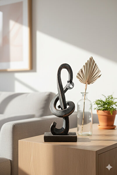 Dekoromi Dekoratif Sol Anahtarı Biblo (37x16cm) Ev ve Ofis Dekorasyon Ürünü H...