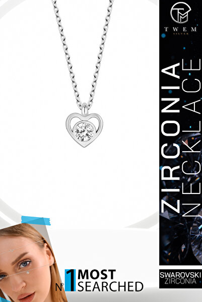 Swaroski Zirconia Taşlı Kalp Kolye | Romantik ve Anlamlı