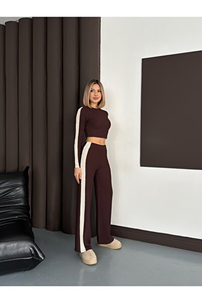 Cistern İstanbul Γυναικείο Σετ συνδυασμός υφασμάτων Μελόνι