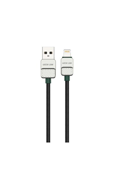 Green Lion كابل USB-A مضفر إلى Lightning بطول 1 متر - شحن سريع بقوة 12 وات، م...