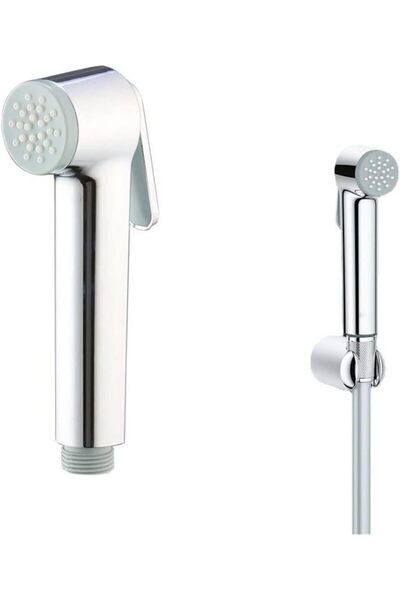 First pro Handheld Shattaf Bidet Sprayer Heavy Duty Toilet Shower Spray for Bathroom & Diaper Cleaning Silver