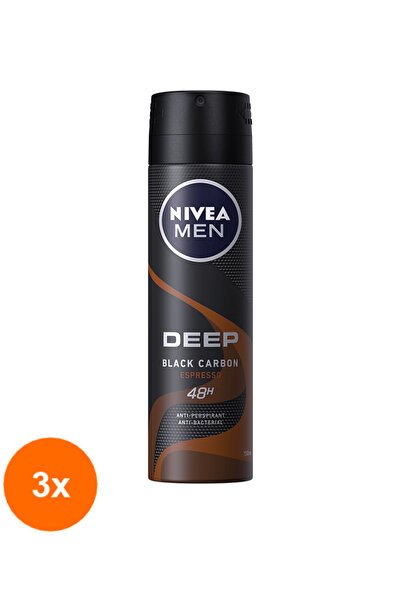 Nivea Men Set 3 x Deodorant Spray Men Deep Espresso Nivea Deo, 150 ml
