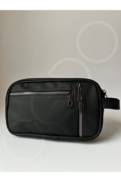 OGDO - Erkek Siyah Deri Portföy Clutch ve Günlük El Çantası - 5012