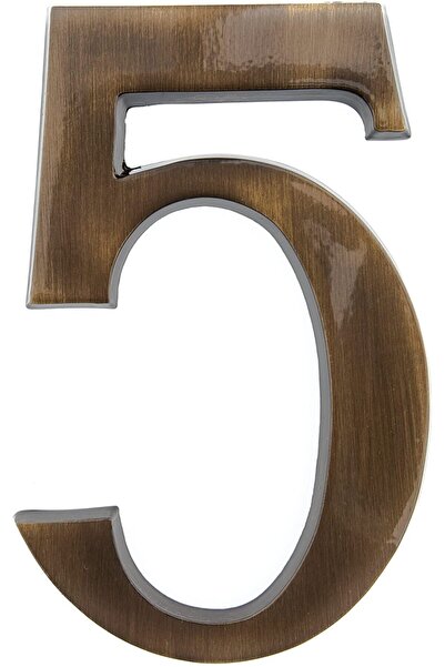 ICON TOOLS NUMAR CASA, ALAMA, PATINATA 200 MM, CIFRA "5"