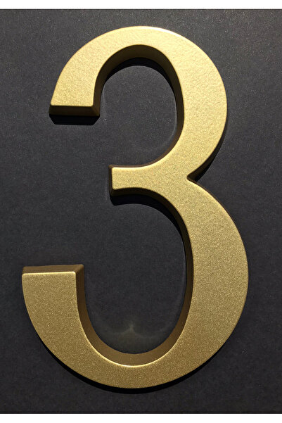ICON TOOLS HOUSE NUMBER, ALUMINUM, 200 MM, GOLD, /DIGIT 3/
