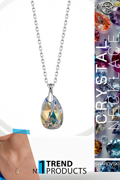 Swaroski Zirconia Crystal Taşlı 16 mm Damla Kolye | Büyük ve Etkileyici Damla...