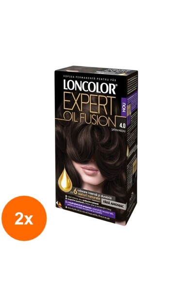 Loncolor Expert Set 2 x Vopsea de Par Permanenta Oil Fusion 4.0 Saten Mediu, ...