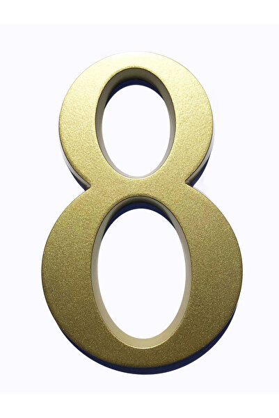 ICON TOOLS HOUSE NUMBER, ALUMINUM, 200 MM, GOLD, /DIGIT 8/