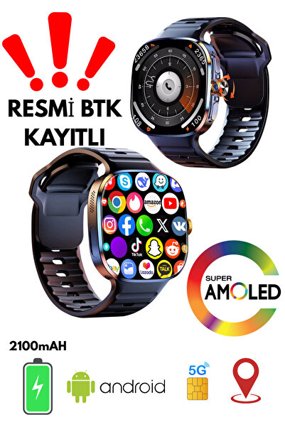 ozbience Gelişmiş 5G Android Akıllı Saat, NFC, GPS, AMOLED Ekran ve Spor Takip