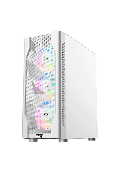 SPEARPC Perseus White Gaming PC Case – ATX/M-ATX/ITX, 305mm GPU, 165mm Cooler, 7 PCI Slots