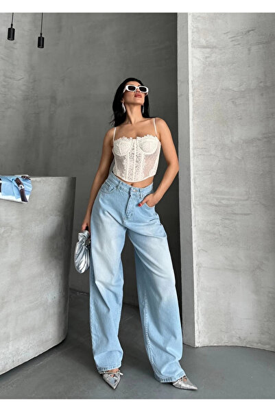 DESTEMODA Baggy супер каменна мустачка за измиване ледено синьо d2007