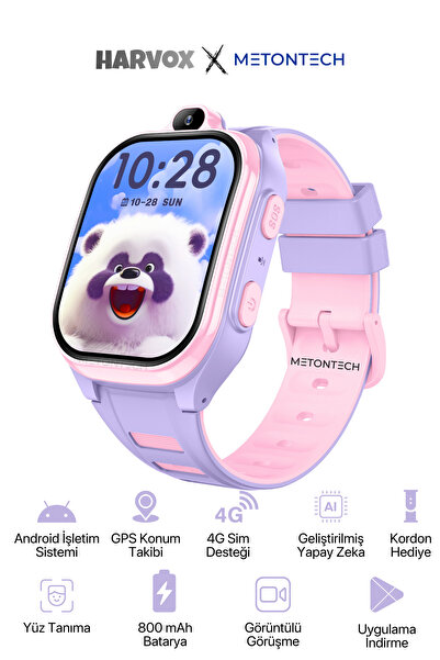 ozbience Çocuklar İçin Akıllı Saat, GPS, Kamera, Görüntülü Görüşme, 4G Pro Plus