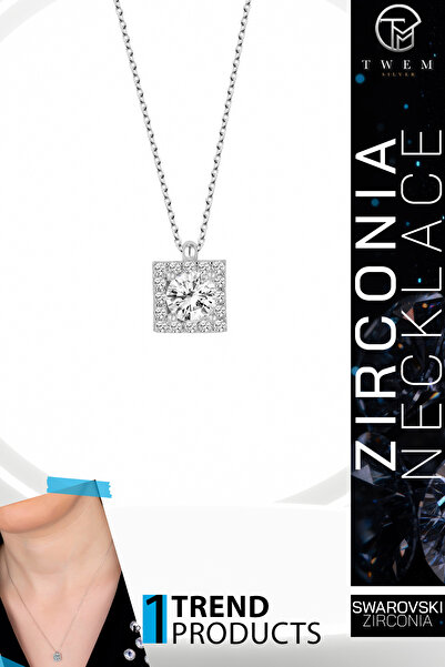 Swaroski Zirconia Taşlı Tektaş Kolye | Minimalist Şıklık