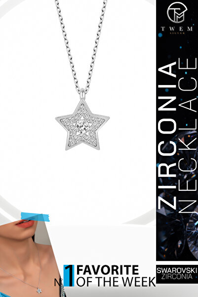 Swaroski Zirconia Taşlı Yıldız Kolye | Parlak ve Göz Alıcı