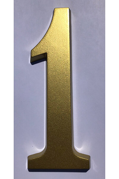 ICON TOOLS HOUSE NUMBER, ALUMINUM, 200 MM, GOLD, /DIGIT 1/