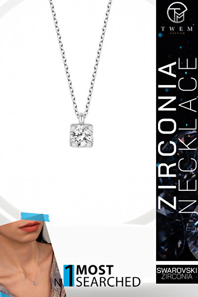 Swaroski Zirconia Taşlı Tektaş Kolye | Sade Güzellik