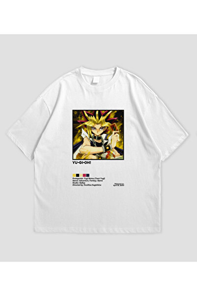 SVART WEAR YuGiOh Anime cu imprimeu supradimensionat Unisex tricou