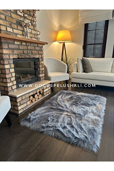 Doğuş Peluş Halı A Post Gri Yumuşak Dokulu Peluş Halı Dikdörtgen