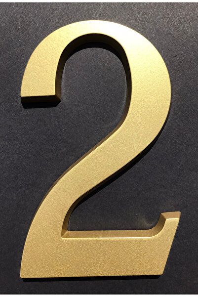 ICON TOOLS HOUSE NUMBER, ALUMINUM, 200 MM, GOLD, /DIGIT 2/