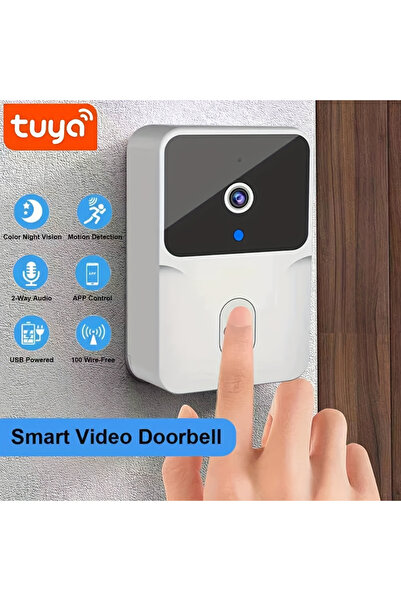 ML Black WiFi Smart Doorbell with Wireless HD Camera, Clear Night Vision & Home Security