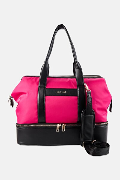 Roberto Cavalli Women Hardware Logo Duffle Bag, Pink