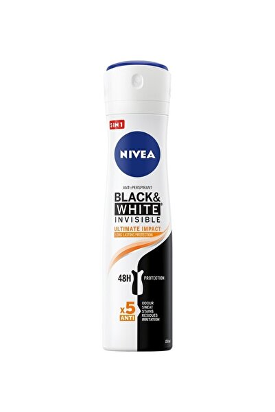 NIVEA Set of 3 x Deodorant Spray Invisible Black & White Ultimate Impact Deo 150ml