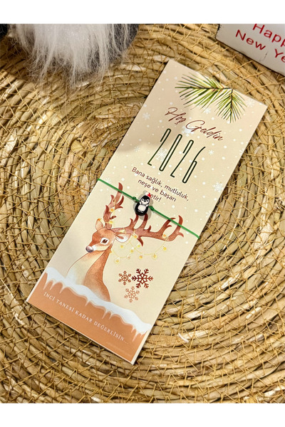 FIERA JEWELRY Penguin Detail Christmas Card String Bracelet – 2026 Themed