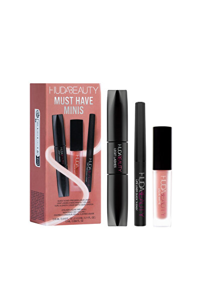 Huda Beauty Huda Beauty Mist Half Mini Mascara, Eyeliner & Lipstick Set
