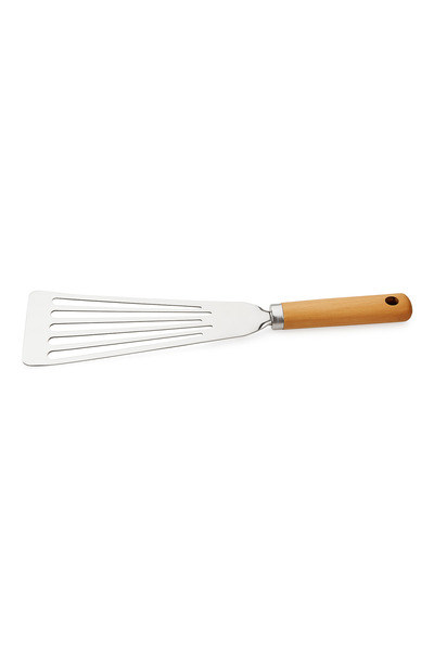 Velor Home Bambu Saplı Paslanmaz Çelik Pizza Servis,Kızartma ve Izgara Spatulası