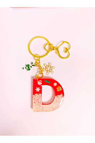 demirbasavm New Year Special Handmade Letter D Keychain