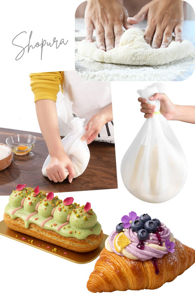 Shopura PREMİUM Silikon Hamur Yoğurma Torbası Ekmek Makarna Mantı Hamur Torbası