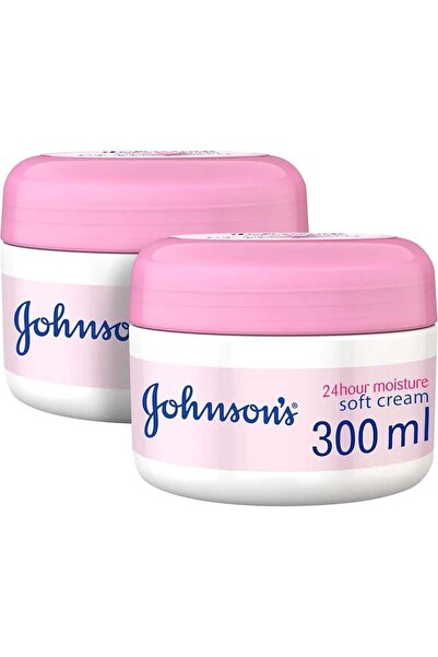gohnson Johnson's Face & Body Cream, 24-Hour Moisture, 2 Pieces, 300ml