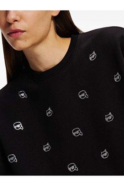 Karl Lagerfeld Icon Rhinestone-Embellished Sweatshirt