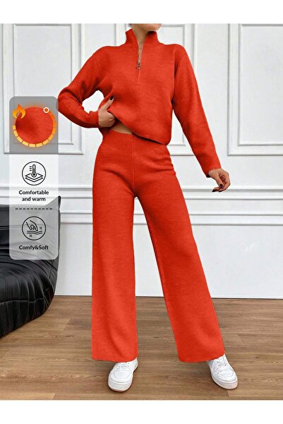 ÇILDIR ÖRME 2-Piece Knitwear Set with Zipper