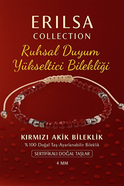 Erilsa سوار الطاقة الروحية المعتمد – حجر العقيق الأحمر وحجر التيراهيرتز الطبي...